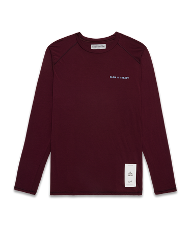 STEADY / LONGSLEEVE RUNNING TEE  / MAROON