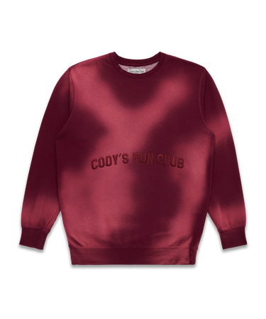 ARCHED / SWEATSHIRT / MAROON SPRAY-WASH